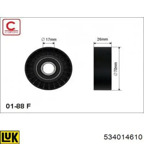 Роликовий модуль натяжителя ремня LUK 534014610 цена, от 61.32 USD