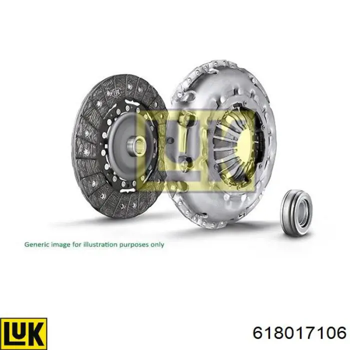 618017106 LUK kit de embraiagem (3 peças)