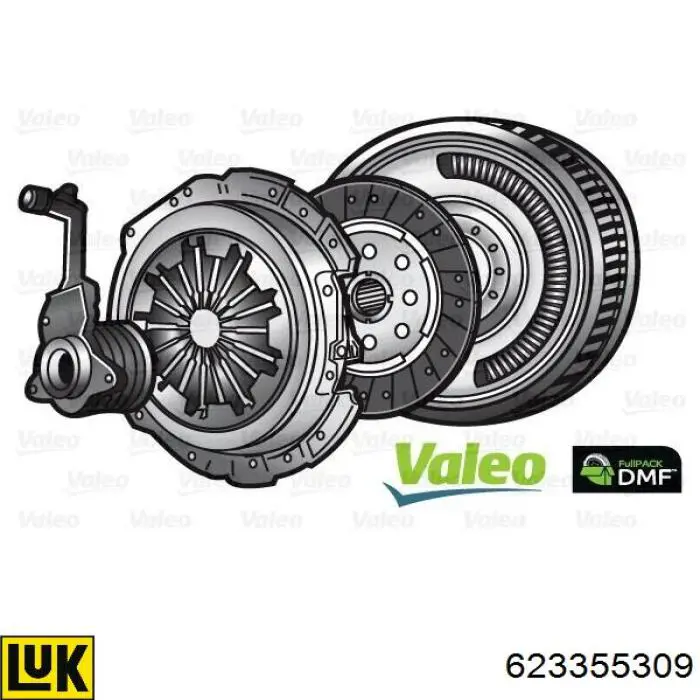 Комплект сцепления (3 части) LUK 623355309 цена, от 121.46 USD