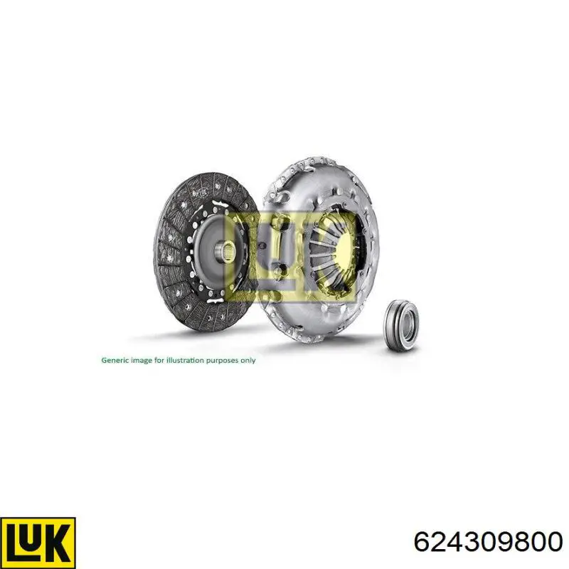 Купить 624309800 LUK Комплект сцепления (диск, корзина, подшипник)