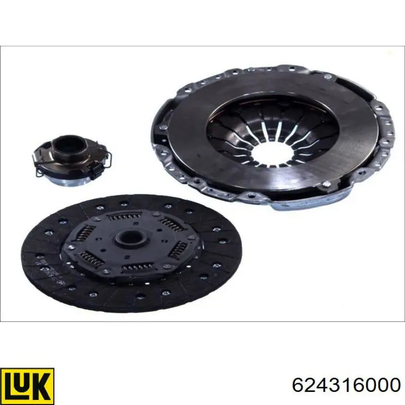 Комплект сцепления (3 части) LUK 624316000 цена, от 363.21 USD