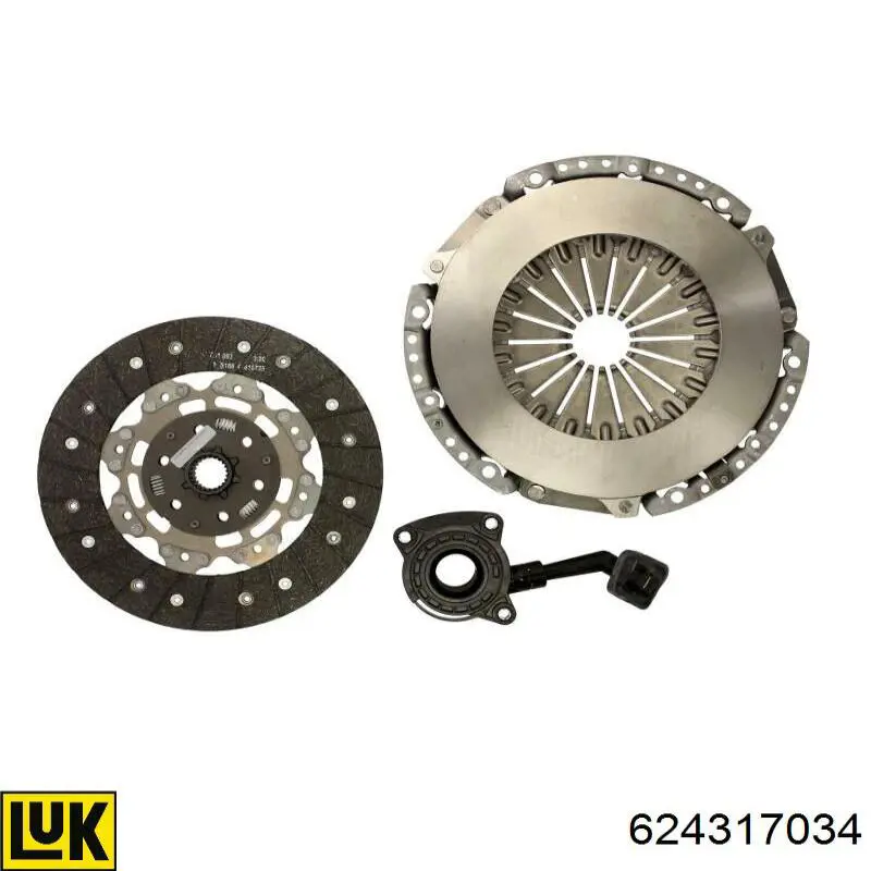 Комплект сцепления (3 части) LUK 624317034 цена, от 332.57 USD