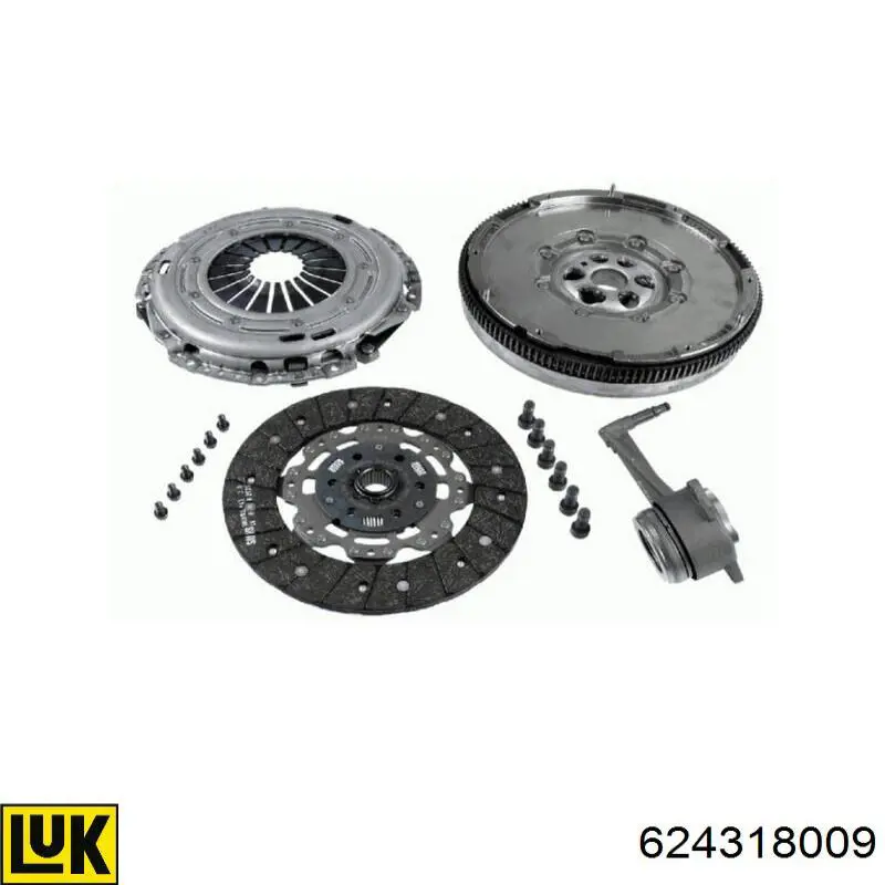 Комплект сцепления (3 части) LUK 624318009 цена, от 229.18 USD