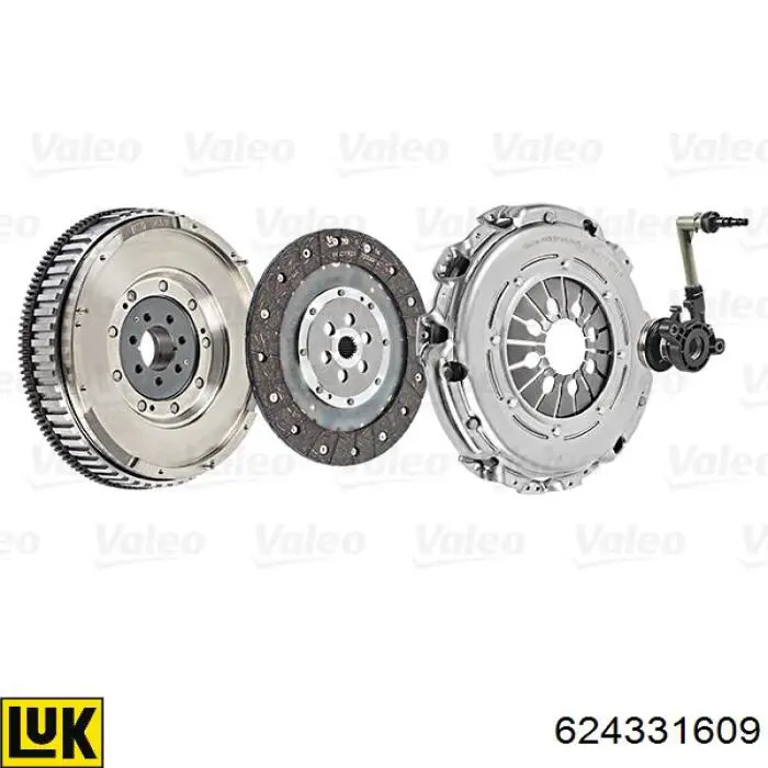 Комплект сцепления (3 части) LUK 624331609 цена, от 188.50 USD