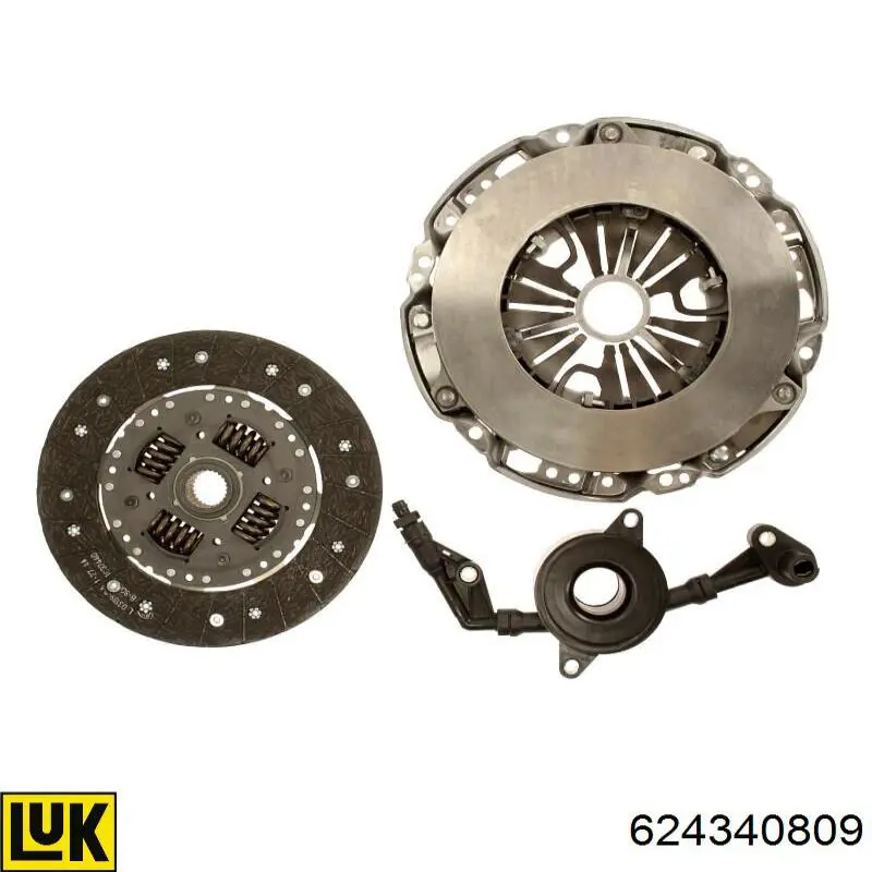 Комплект сцепления (3 части) LUK 624340809 цена, от 276.18 USD