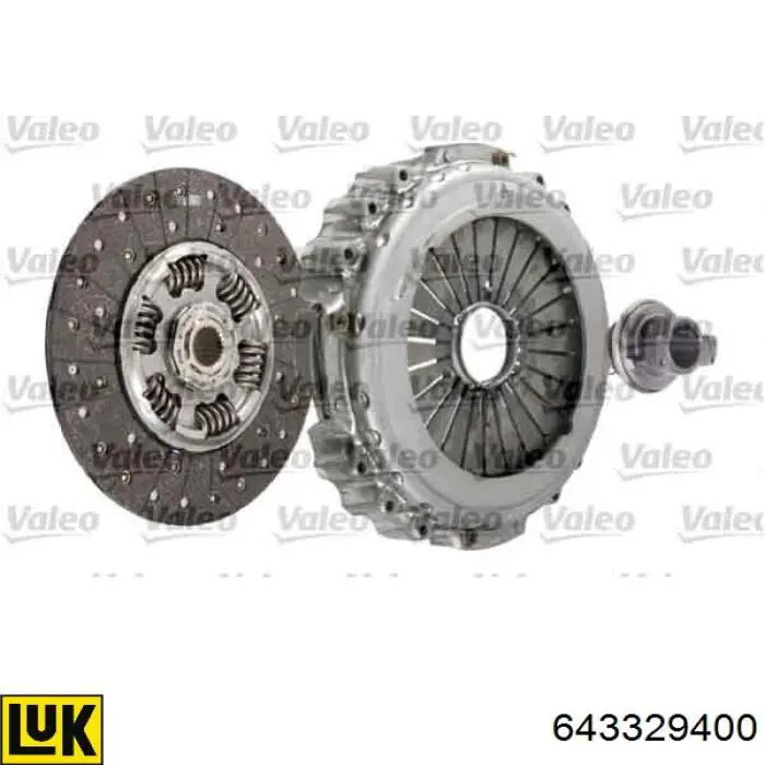 Купить 643329400 LUK Комплект сцепления (диск, корзина, подшипник)