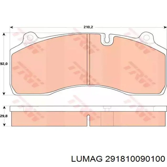 291810090100 Lumag Колодки передние