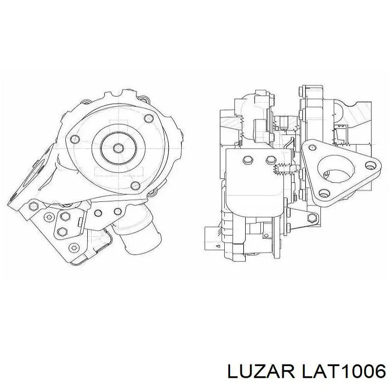 Турбонагнетатель Luzar LAT1006 цена, от 173.13 USD