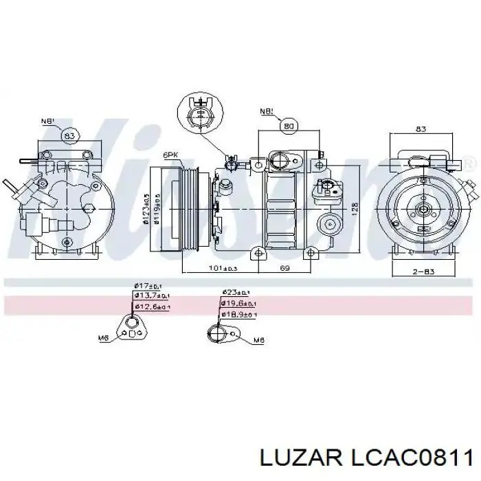 Насос кондиционера Luzar LCAC0811