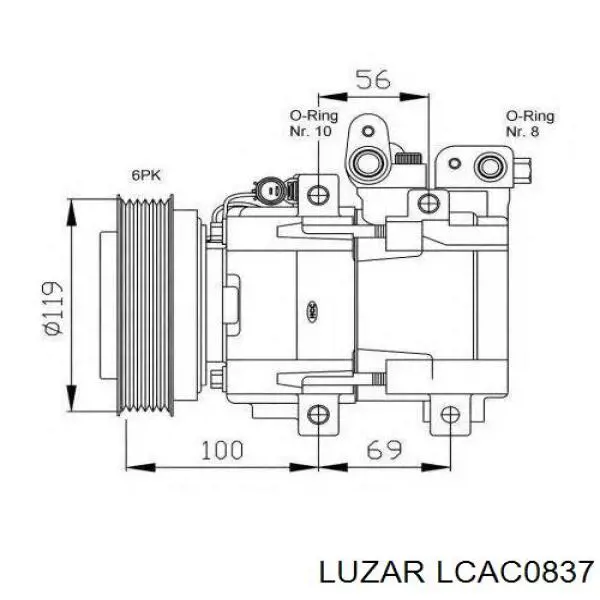 Компрессор кондиционера LCAC0837 Luzar