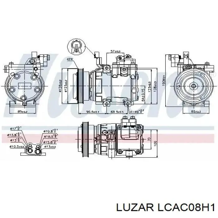 Компрессор кондиционера ACP1247000P Mahle Original