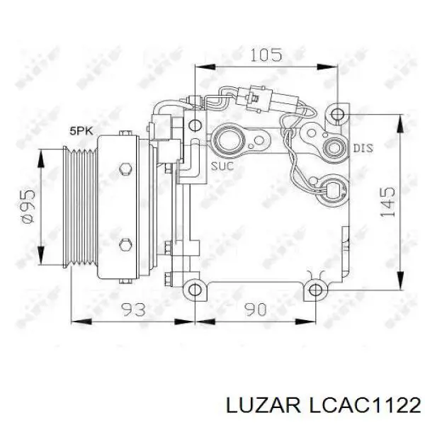 Компрессор кондиционера LCAC1122 Luzar