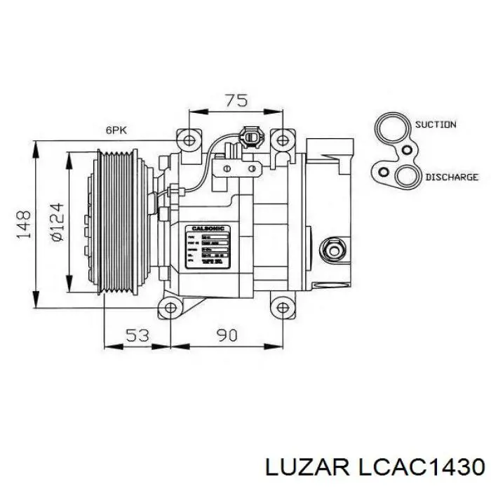 Компрессор кондиционера LCAC1430 Luzar