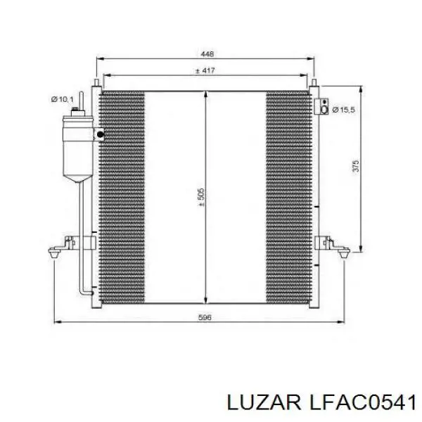 Difusor de radiador, aire acondicionado, completo con motor y rodete LFAC0541 Luzar