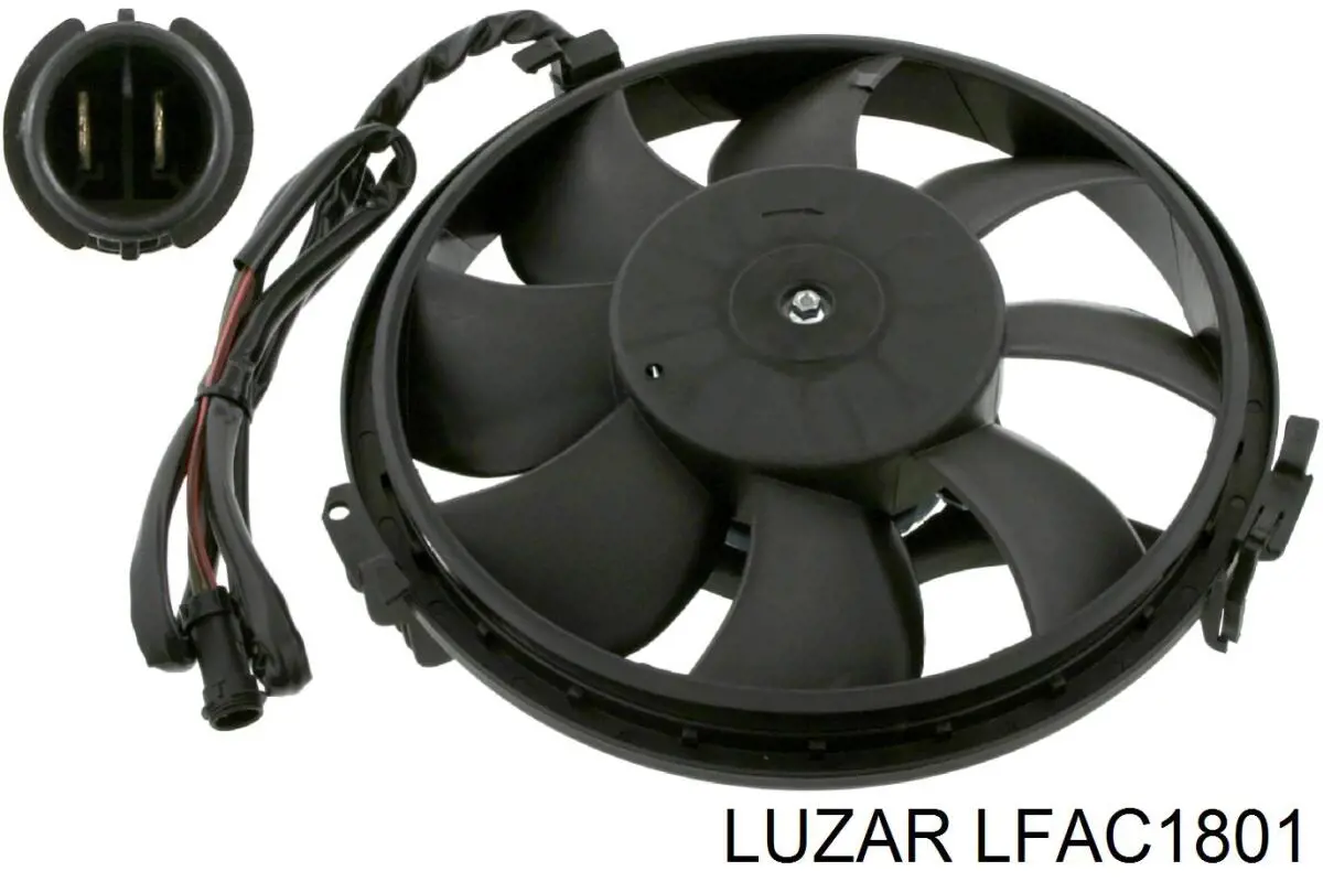 Электровентилятор охлаждения в сборе (мотор+крыльчатка) LUZAR LFAC1801