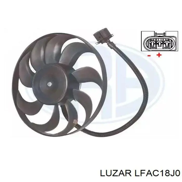 Купить LFAC18J0 Luzar Электровентилятор охлаждения в сборе (мотор+крыльчатка) правый