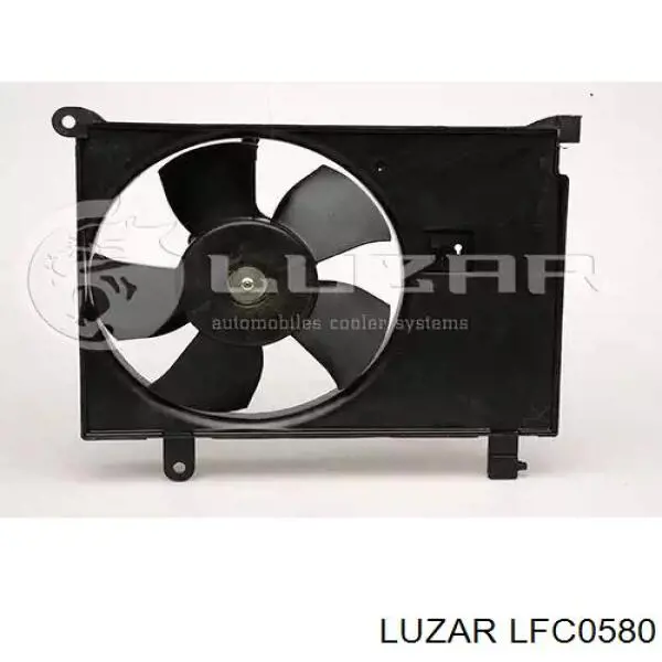 LFC0580 Luzar диффузор радиатора охлаждения, в сборе с мотором и крыльчаткой