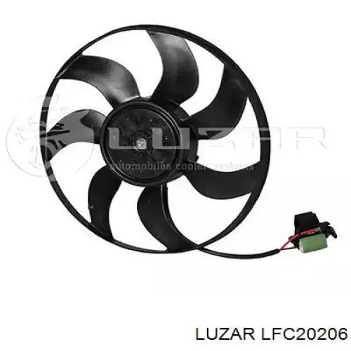 Ventilador elétrico de esfriamento montado (motor + roda de aletas) Luzar LFC20206