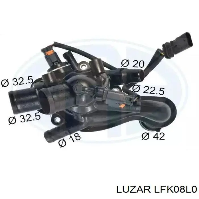 LFK 08L0 Luzar difusor do radiador de esfriamento, montado com motor e roda de aletas