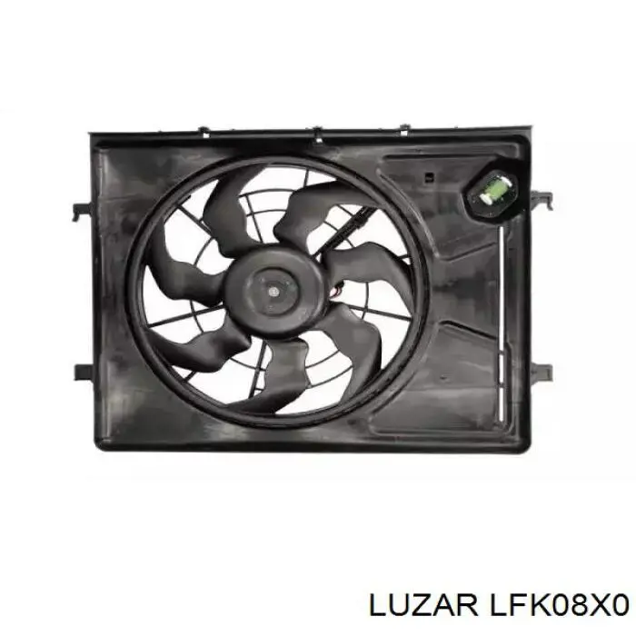 LFK08X0 Luzar difusor do radiador de esfriamento, montado com motor e roda de aletas