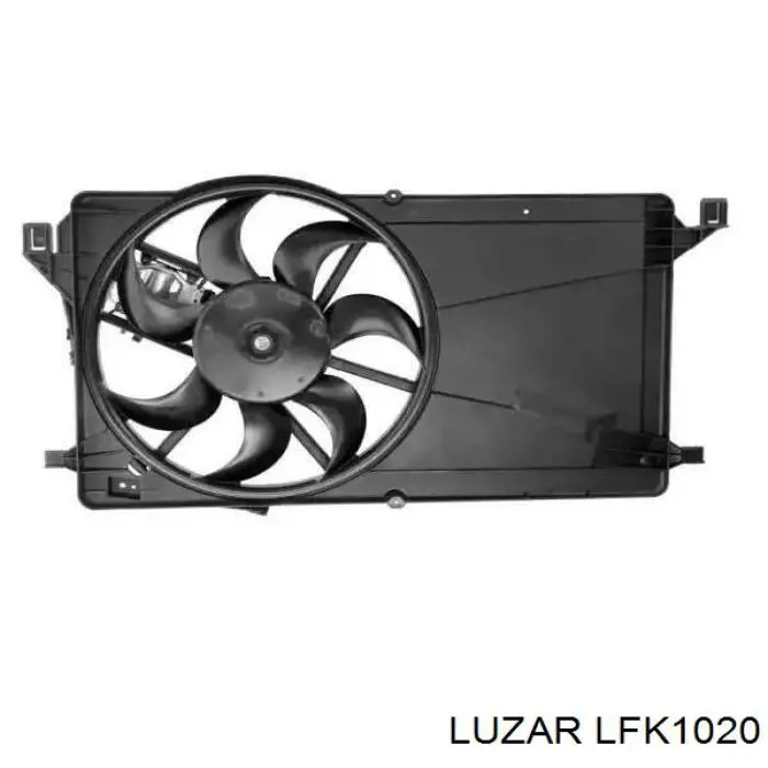 LFK 1020 Luzar диффузор радиатора охлаждения, в сборе с мотором и крыльчаткой