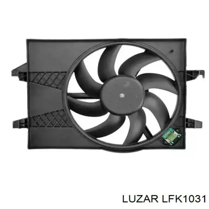 LFK1031 Luzar диффузор радиатора охлаждения, в сборе с мотором и крыльчаткой