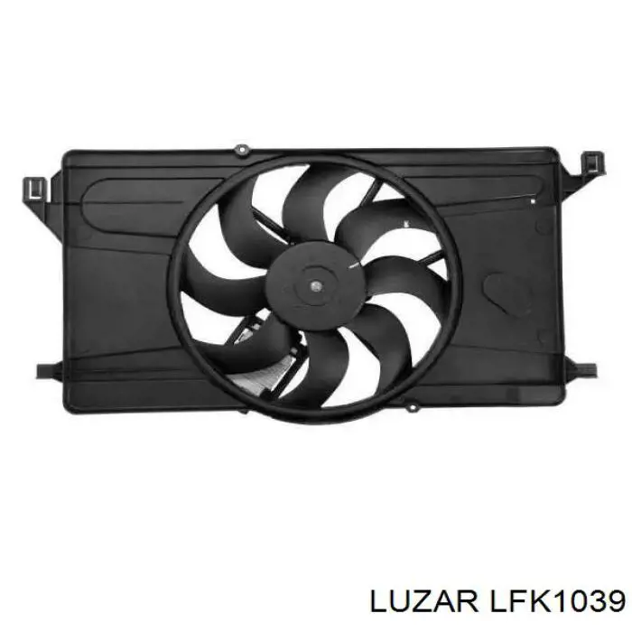LFK1039 Luzar диффузор радиатора охлаждения, в сборе с мотором и крыльчаткой