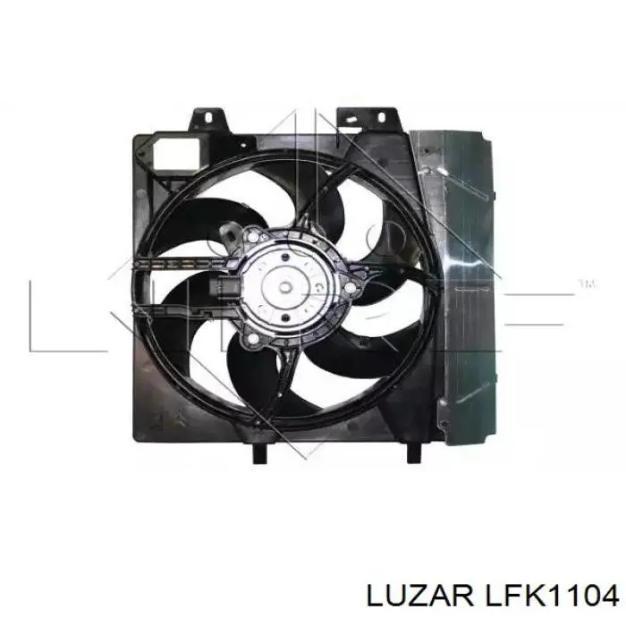 LFK1104 Luzar диффузор радиатора охлаждения, в сборе с мотором и крыльчаткой