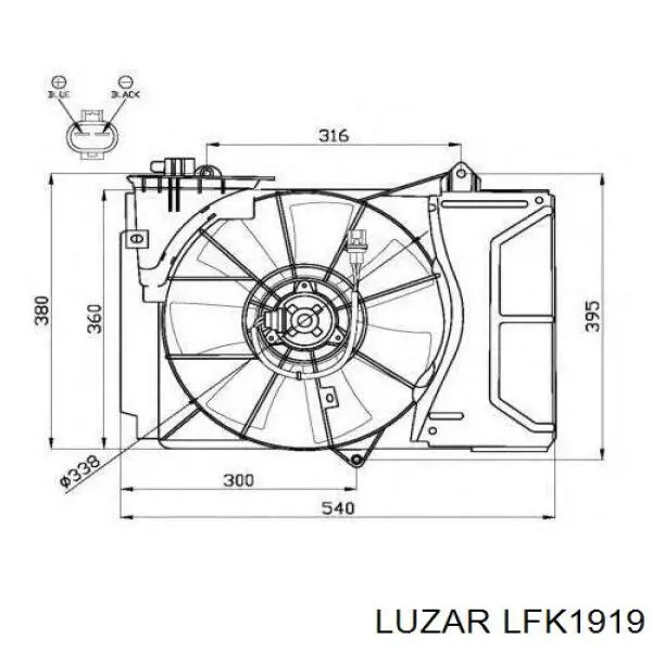 LFK1919 Luzar диффузор радиатора охлаждения