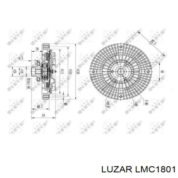 Муфта вентилятора Luzar LMC1801