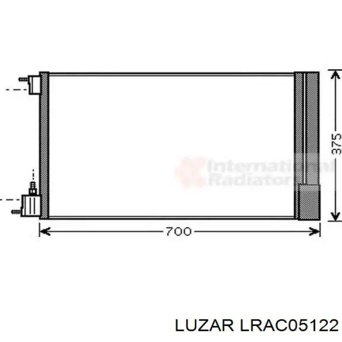 Радиатор кондиционера LRAC05122 Luzar