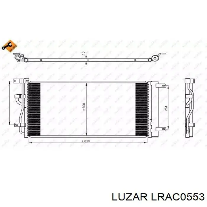 Радиатор кондиционера LRAC0553 Luzar