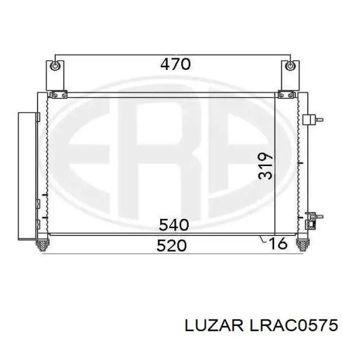Конденсатор кондиционера Luzar LRAC0575 цена, от 62.16 USD