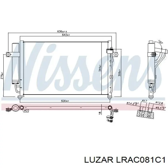 Конденсатор кондиционера Luzar LRAC081C1 цена, от 75.08 USD