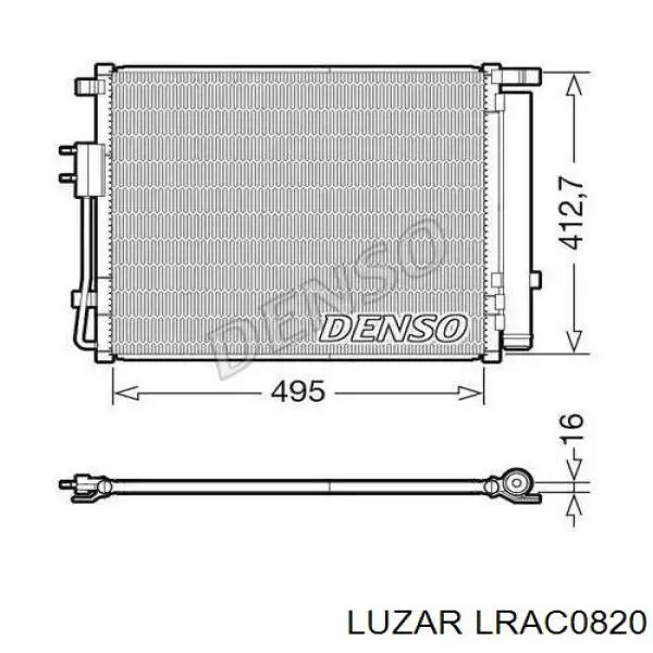 Радиатор кондиционера LRAC0820 Luzar