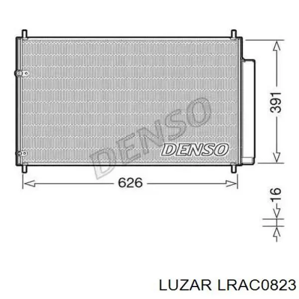 Радиатор кондиционера LRAC0823 Luzar