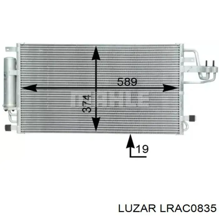 Радиатор кондиционера LRAC0835 Luzar
