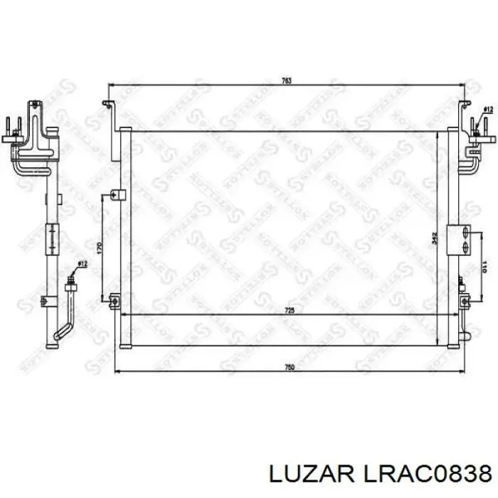 Радиатор кондиционера LRAC0838 Luzar