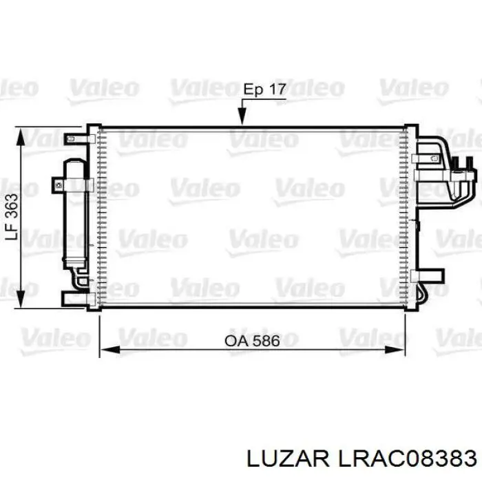 LRAC08383 Luzar радиатор кондиционера