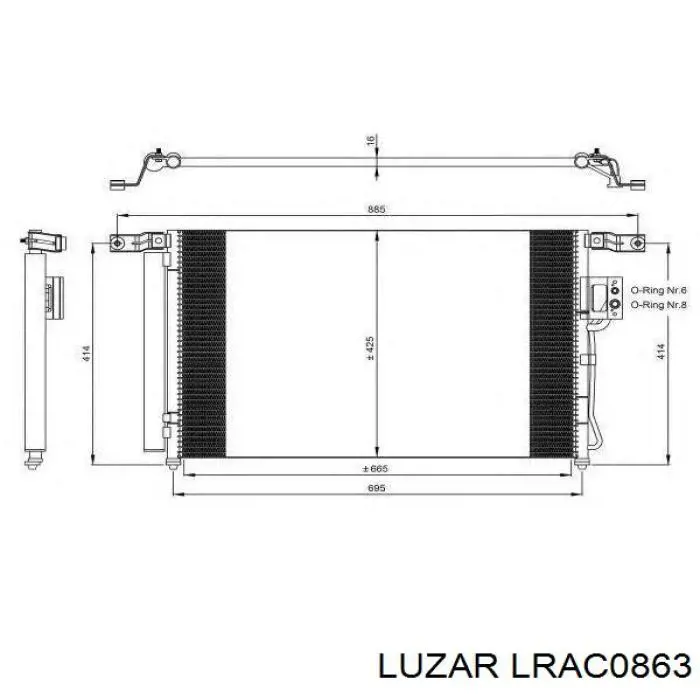 LRAC0863 Luzar radiador de aparelho de ar condicionado