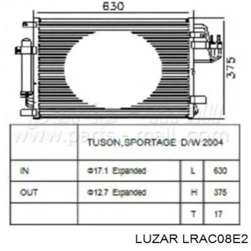 Конденсатор кондиционера Luzar LRAC08E2 цена, от 85.91 USD