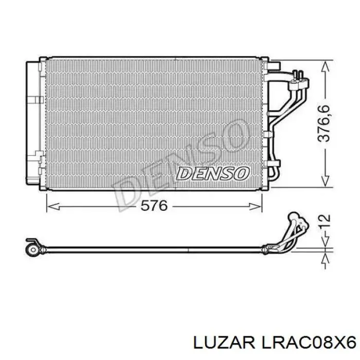 LRAC08X6 Luzar radiador de aparelho de ar condicionado