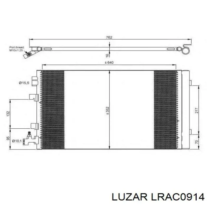 LRAC0914 Luzar радиатор кондиционера