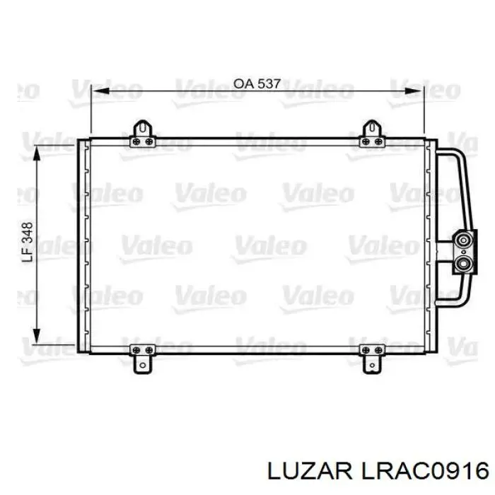 Конденсатор кондиционера Luzar LRAC0916 цена, от 75.41 USD