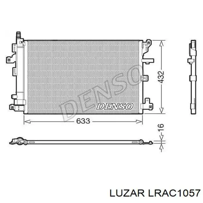 Радиатор кондиционера LRAC1057 Luzar