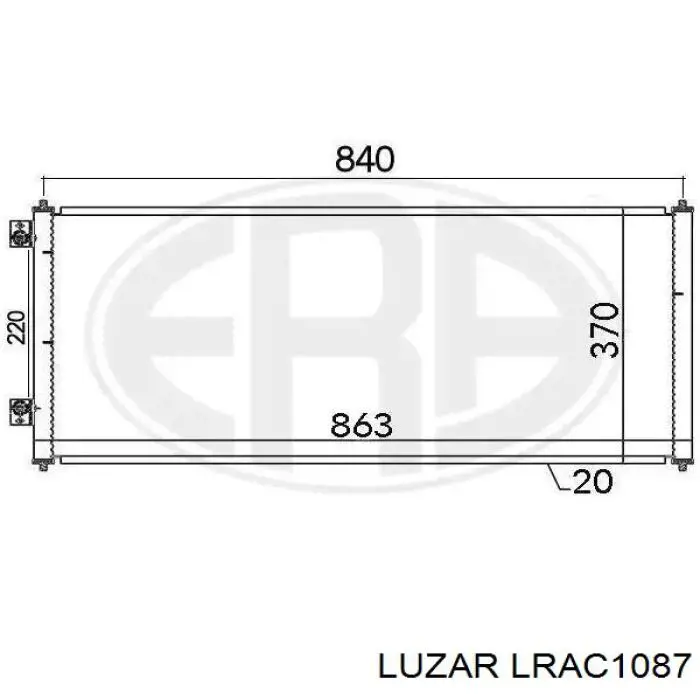 Condensador aire acondicionado LRAC1087 Luzar