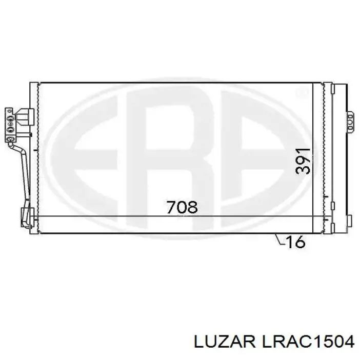 Радиатор кондиционера LRAC1504 Luzar