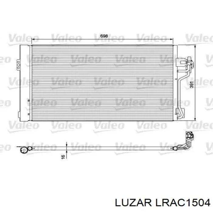 Радиатор охлаждения кондиционера Luzar LRAC1504
