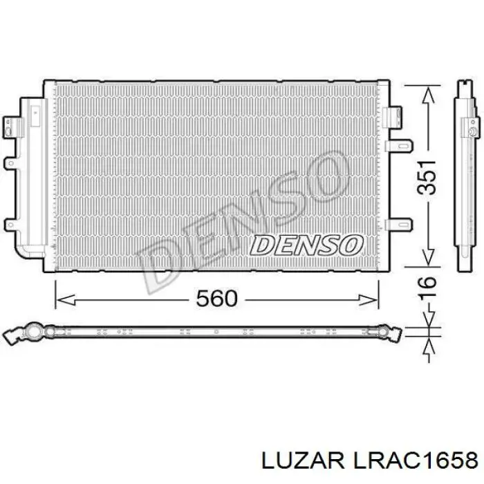 Радиатор кондиционера LRAC1658 Luzar