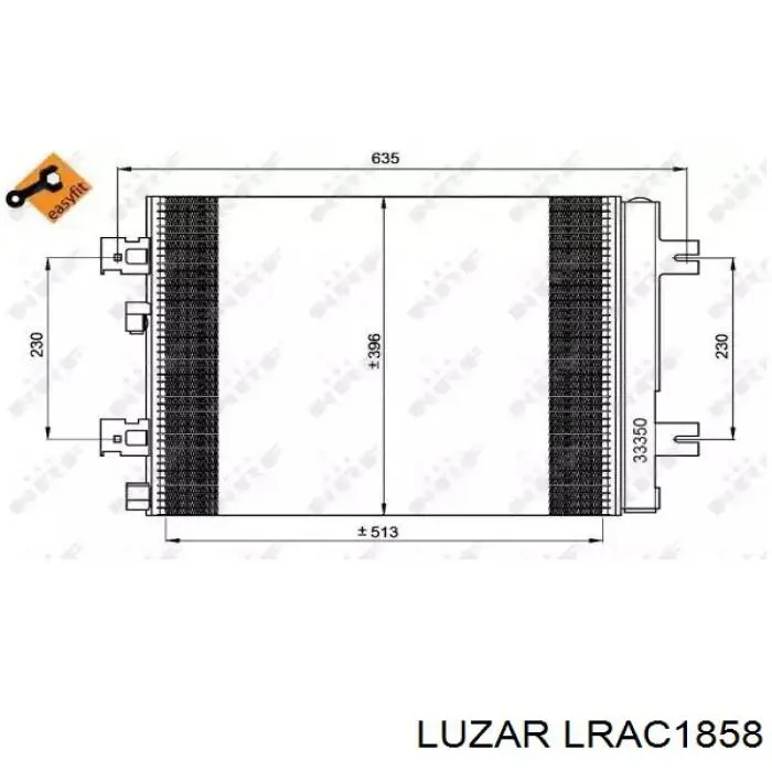 LRAC 1858 Luzar radiador de aparelho de ar condicionado